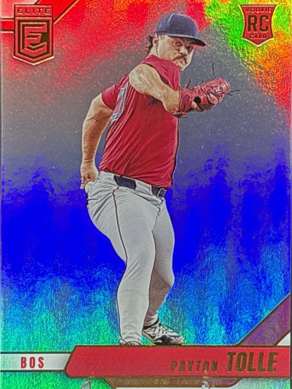 Panini Elite Payton Tolle Baseball Rookie Card - Red & Blue Holographic